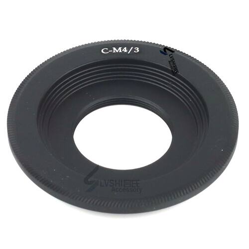 C口电影头黑色C-M4/3转GF1/EPL2/GH2/G3/GF3/EP3/EM10转接环 M43