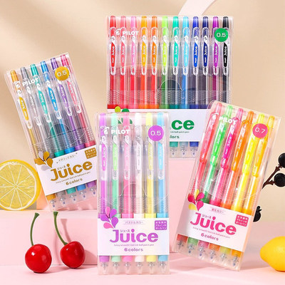 日本PILOT百乐果汁笔套装JUICE金属色10EF中性笔0.5果汁12色彩色