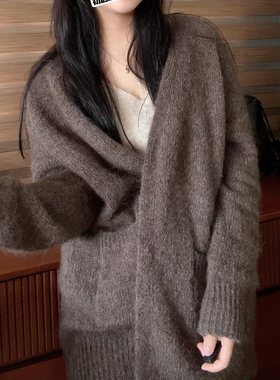 羊驼毛开衫不易起球毛衣外套