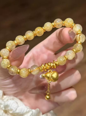 沙金葫芦流苏盘缠手链不掉色女款