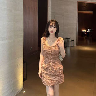 alwaysiris/媛鸢 2025ss 轻奢千金感重工拉毛工艺定染小香连衣裙