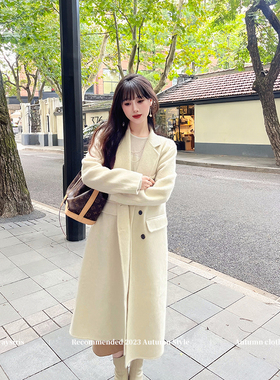 alwaysiris 媛鸢/经典再现 2023aw利落气质双排扣羊绒大衣