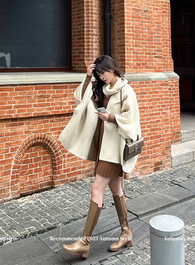 alwaysiris 媛鸢/“伦敦恋人”2023aw阿尔巴卡围巾羊绒斗篷