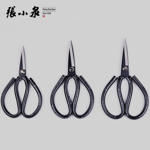 大小号手工老式皮革剪刀张小泉