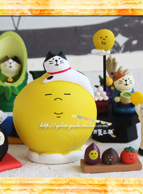 树脂摆件日式zakka呆萌系中秋潮玩