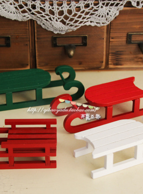 日系杂货木质迷你场景公仔摆件