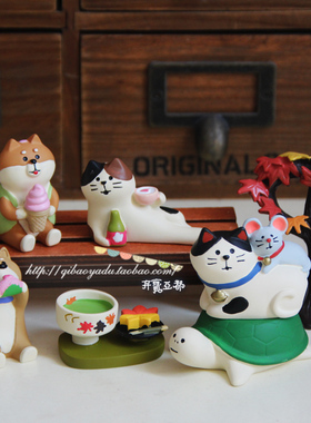 少女心zakka樱花猫场景免邮摆件