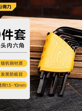 得力 发黑平头 内六角组套9件套  DL231109H  231209H 231309H
