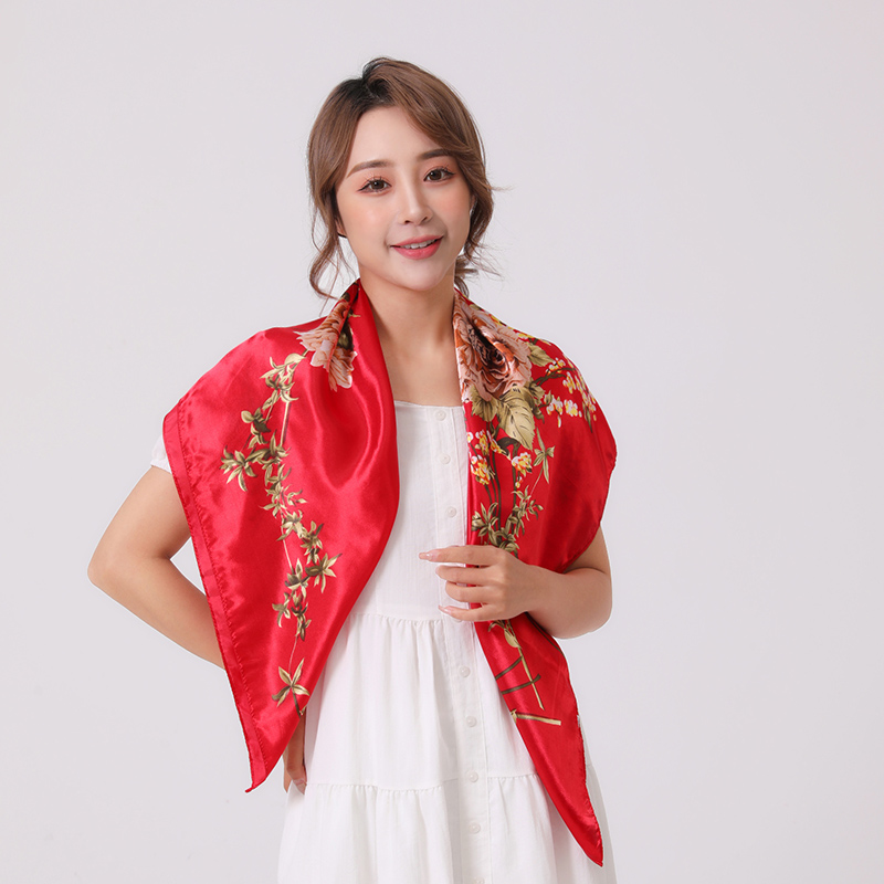 丝绸大方巾洋气时尚女四季