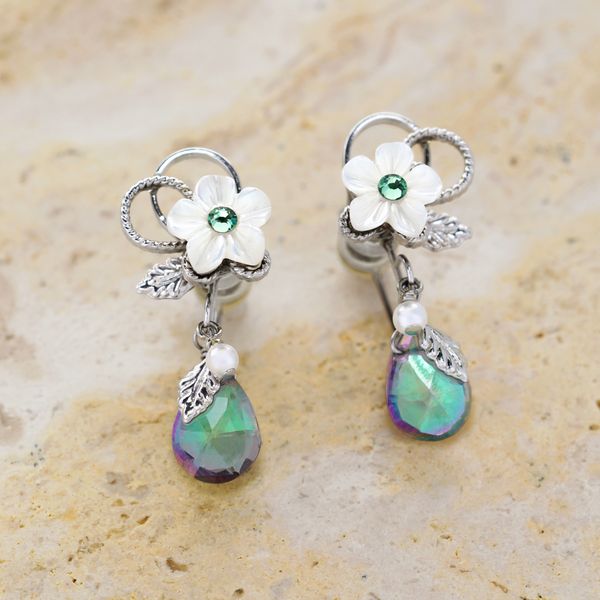 【耳夹】「天使欧若拉」天然石 日本京都琉璃馆专利无痛耳夹 新款