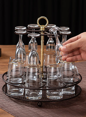 白酒杯架子置物架分酒器悬挂酒杯架一口杯杯架高档子弹杯具收纳架