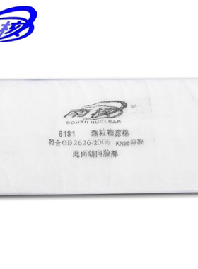 南核8181/8182/8183 防毒漆雾防尘过滤棉滤纸活性炭8180面具20片