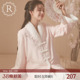 法兰绒高级感睡衣晨袍 国风新中式 RoseTree珊瑚绒睡袍女冬季 长款
