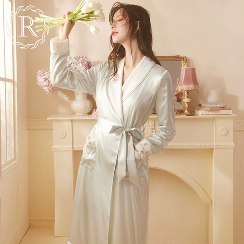 Демисезонный банный халат, длинное японское брендовое кимоно, бархатная коралловая пижама