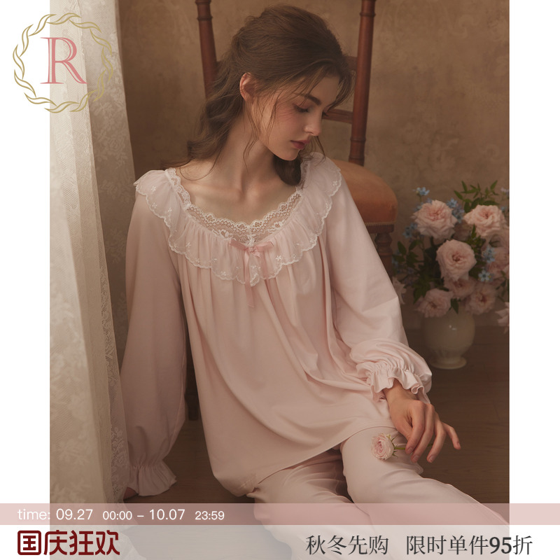 RoseTree宫廷风少女蕾丝长袖套装