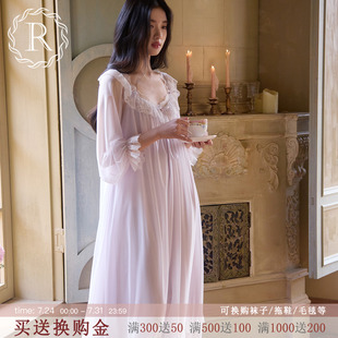 RoseTree公主睡裙女士春秋季 长袖 法式 蕾丝性感宫廷风睡衣2025新款