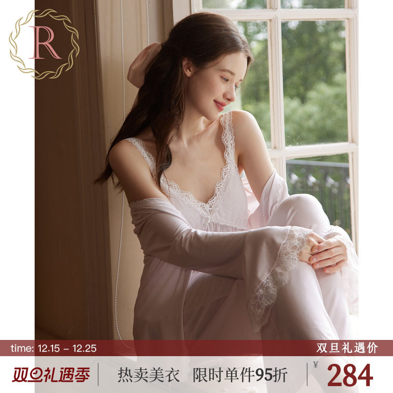 RoseTree纯欲蕾丝莫代尔睡衣