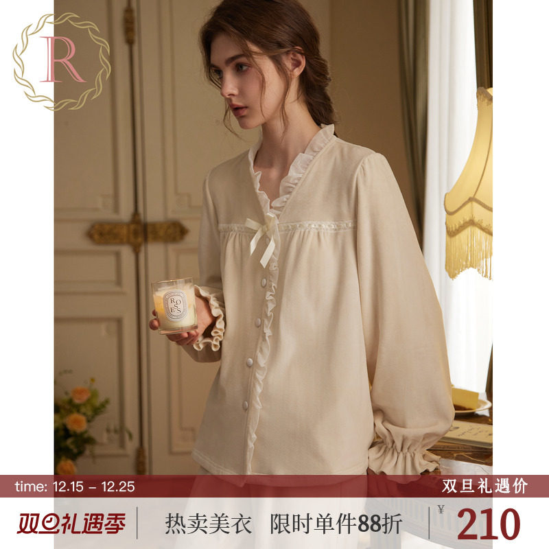 RoseTree古典少女银狐绒家居套装