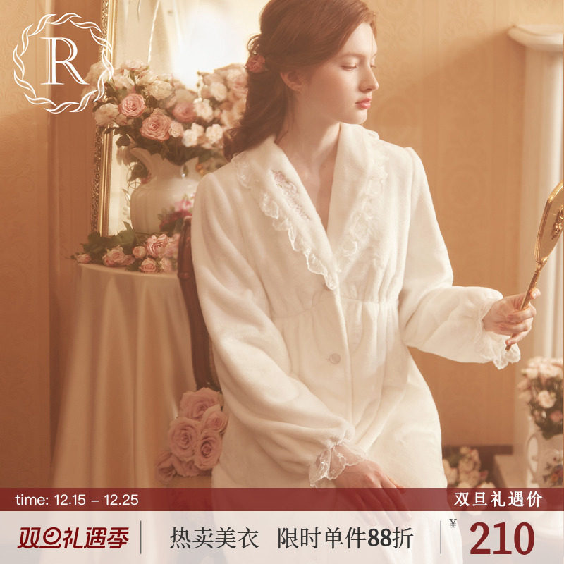 RoseTree女珊瑚绒睡袍加绒