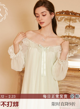 RoseTree蕾丝睡裙女春秋季长袖宫廷公主风性感睡衣裙2025年新款