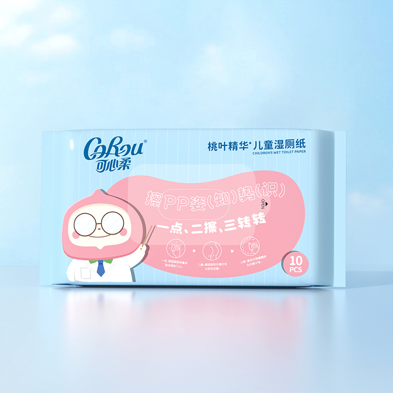 可心柔桃叶精华湿厕纸10抽1包