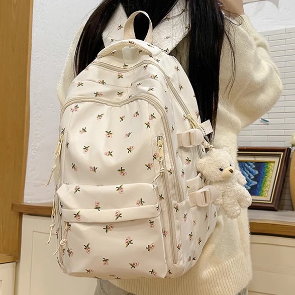 书包初中女生ins小众小学生2025新款双肩包女旅游轻便高颜值背包