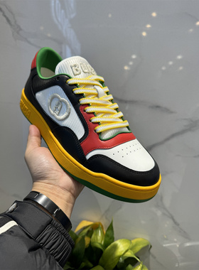 斯丹品牌男鞋2024春季新款时尚潮流拼色轻奢板鞋时尚高级感休闲鞋