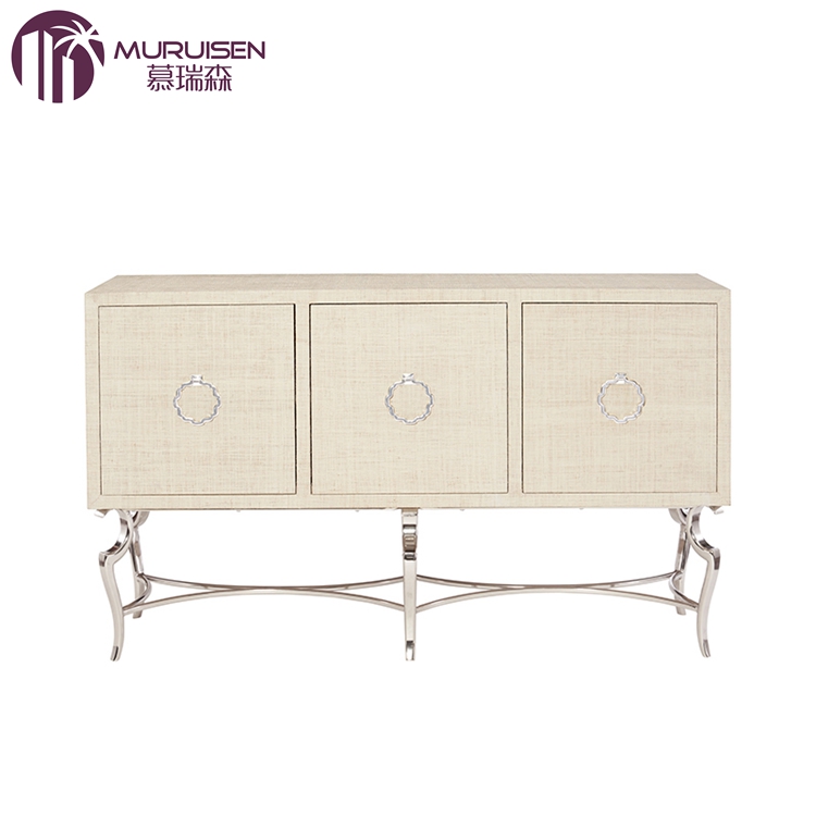 轻奢风铁艺餐厅玄关柜高端定制