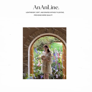 AnAnLine.【海蒂夏日】幸福感拉满！原创设计重工刺绣碎花连衣裙
