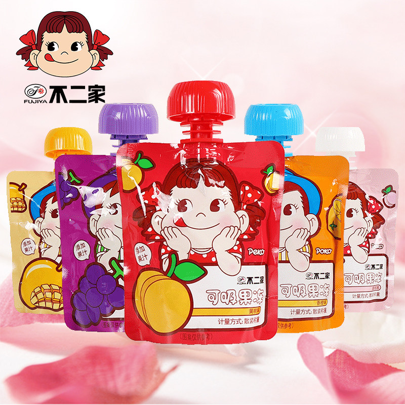 不二家吸吸果冻可吸果冻宝宝满月儿童节日礼物奖励分享休闲零食品
