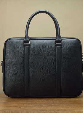 纯手工 进口黄牛皮男公文包 经典时尚潮商务头层真皮多功能电脑包