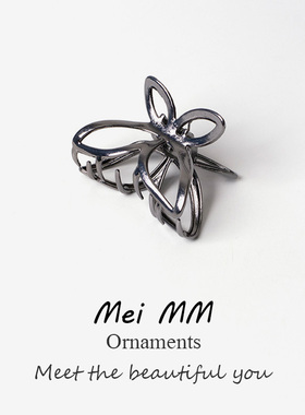 小号金属抓夹2025新款蝴蝶发夹女后脑勺半扎发鲨鱼夹发卡夹子头饰