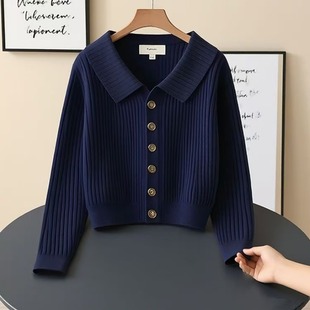 高端轻奢针织开衫 法式 毛衣慵懒风洋气简约外套上衣女 新款 2025秋季