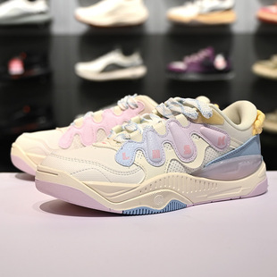 低帮童鞋 李宁男女童休闲鞋 减震回弹舒适板鞋 新款 YKCW012 2026春季