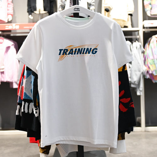 李宁男大童速干凉爽短袖T恤