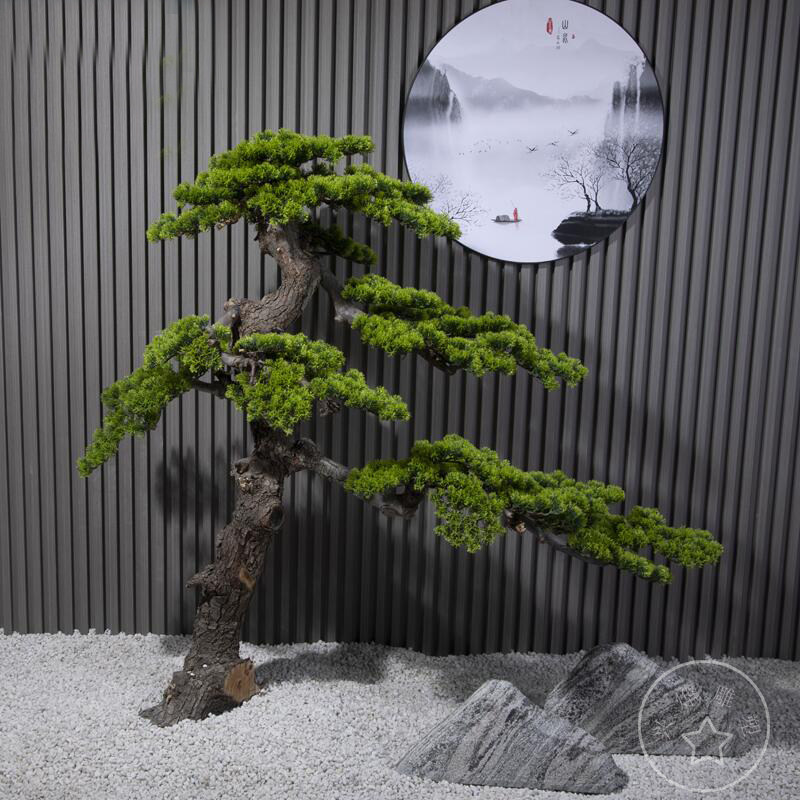 仿真迎客松美人松室内外造景摆件