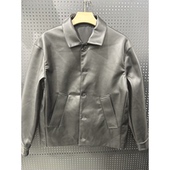 柜1599 休闲直筒简约皮革夹克皮衣外套5479350 春秋季 新款 男装