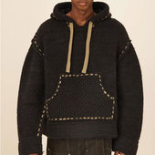 西班牙柜599 卫衣外套0021901 羊毛混纺针织套头连帽长袖 秋季 男装