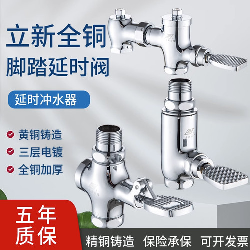 延时卫生间厕所全铜冲水器阀门