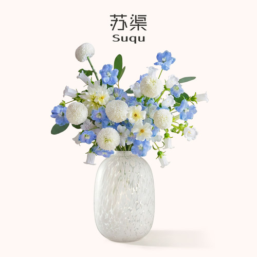 SUQU法式玻璃花瓶客厅摆件高级感