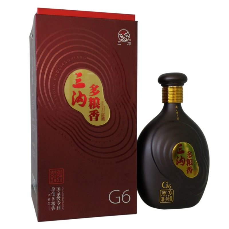 纯粮酿造 三沟原创多粮香G6白酒38度52度500mL浓香型礼盒装白酒