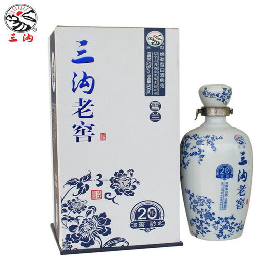 浓香型纯粮酿造三沟雪兰窖龄52度