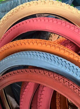 白色彩色26寸山地车大颗粒车胎2.125车胎自行车轮胎越野耐磨加厚