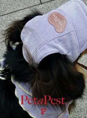 PetaPest.宠物秋冬丝绒帽子小狗猫咪露耳帽口水巾套装