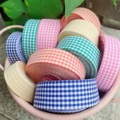 韩国进口经典 小格布料织带2.0cm手工diy饰品蝴蝶结发夹制作丝带