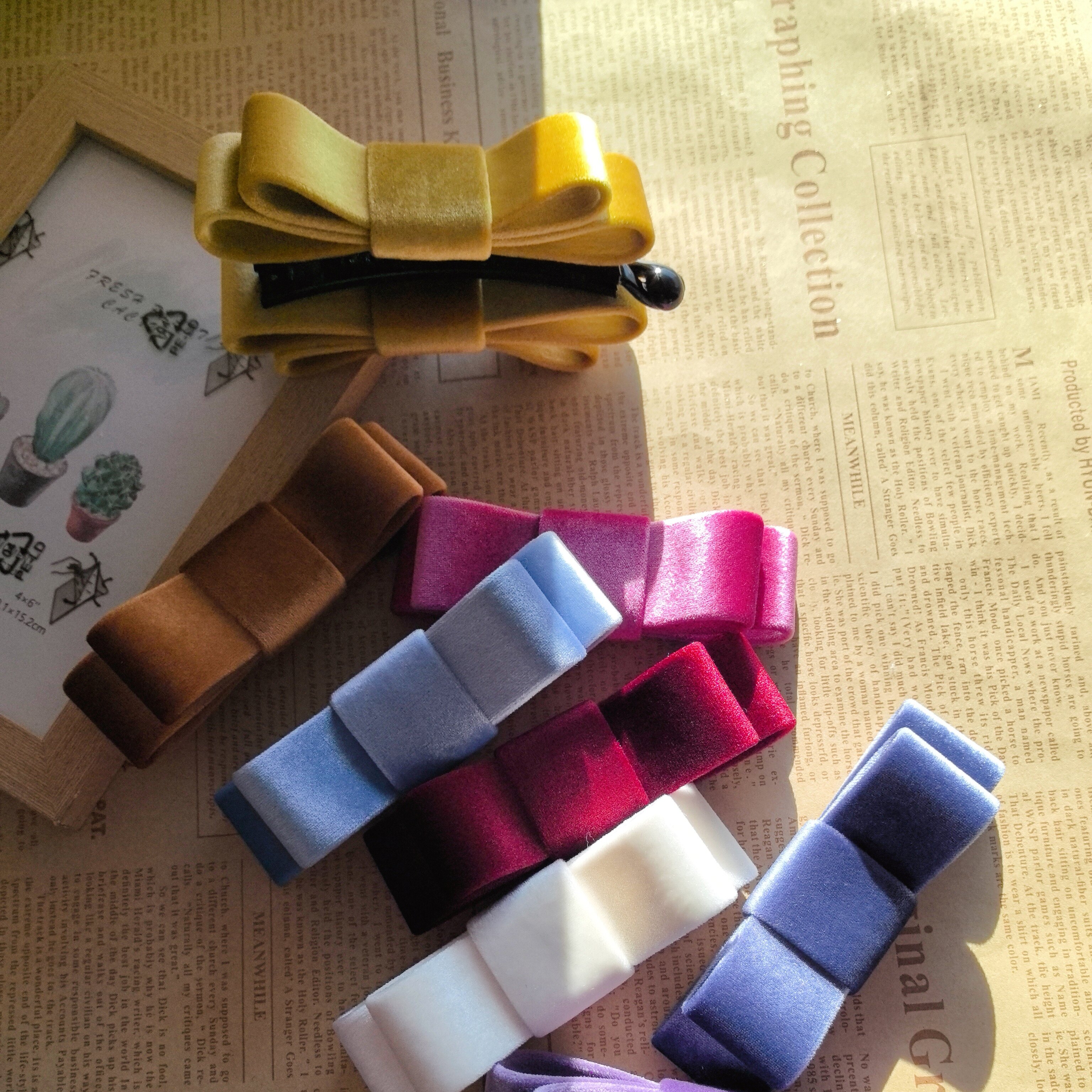 韩国进口细腻绒加厚丝滑定型丝带手工diy饰品蝴蝶结爪夹边夹材料