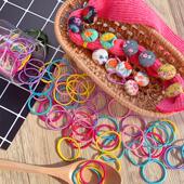 布妮 迷你彩色糖果迷你皮筋发圈手工diy儿童饰品发夹基础款 配件