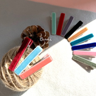 布妮 韩国进口丝绒鸭嘴包夹手工diy饰品发夹边夹刘海夹制作材料