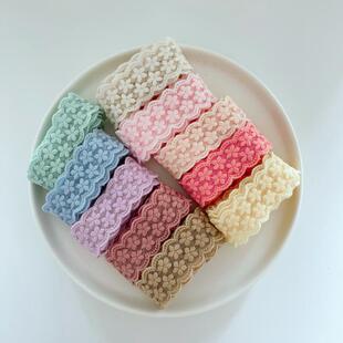 韩国进口网纱刺绣小花蕾丝手工宝宝发夹宠物夹娃衣制作织带材料