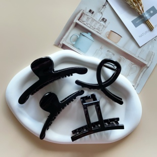 韩国进口流行有韩标爪夹有手工diy镶钻镂空方形圆形基础发夹配件